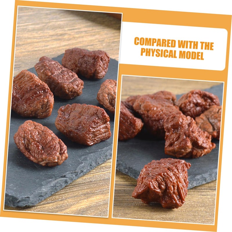 5 Pcs Lifelike Beef Block Props Realistic Kitchen Meat Decor for Home Display - Image 4