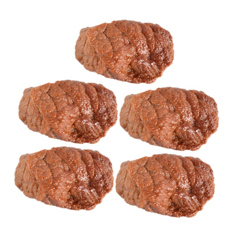 5 Pcs Lifelike Beef Block Props Realistic Kitchen Meat Decor for Home Display - Image 2