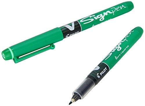 Pilot Signature Pen, Green, 12 Pens - Image 3