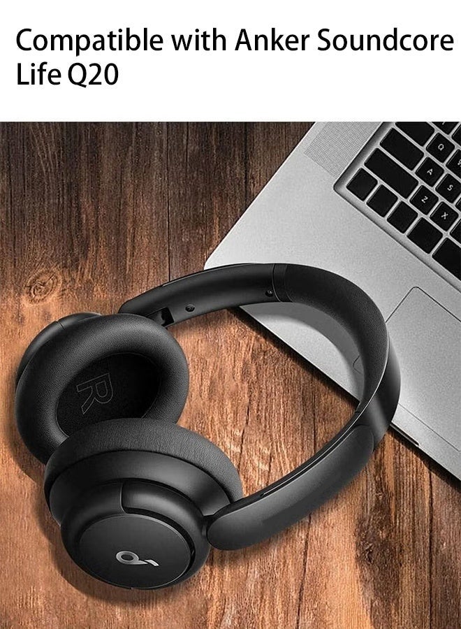KANGLI 1PCS Anker Soundcore Q30  Replacement Ear Pads – Protein Leather Memory Foam Ear Cushions – Soft Noise Isolating Earpads Compatible with Life Q30  Headphones - Image 4
