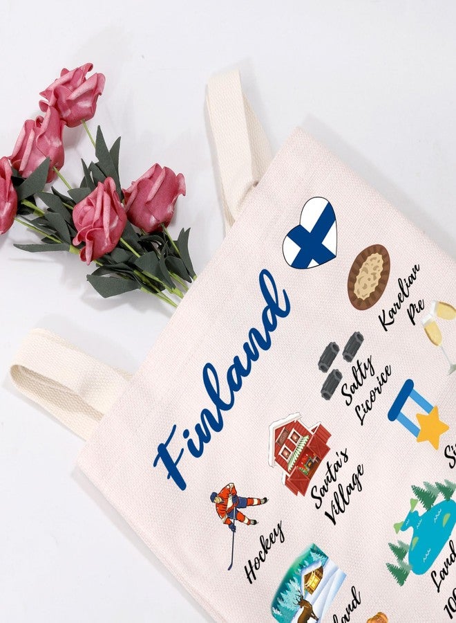 MEIKIUP Finland Travel Gift Finland Travelling Culture Themed Tote Bag Helsinki Travel Gift Helsinki Cathedral (Finland Tote Bag) - Image 3