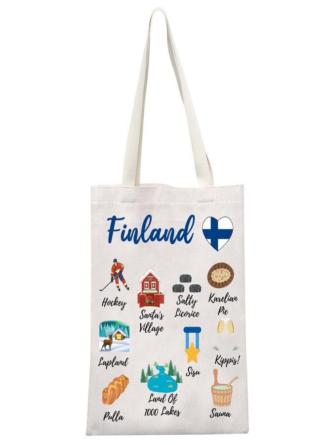 MEIKIUP Finland Travel Gift Finland Travelling Culture Themed Tote Bag Helsinki Travel Gift Helsinki Cathedral (Finland Tote Bag) - Image 1