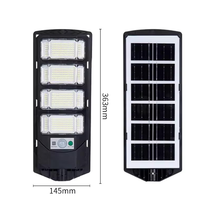 kh Plastic Solar Street Lights Outdoor Waterproof 192 LED 80 W Solar Dusk to Dawn Flood Light Outside Solar Powered Security Exterior Wall Mount Lamp Motion Sensor Remote Control (Pack of 1) - Image 3