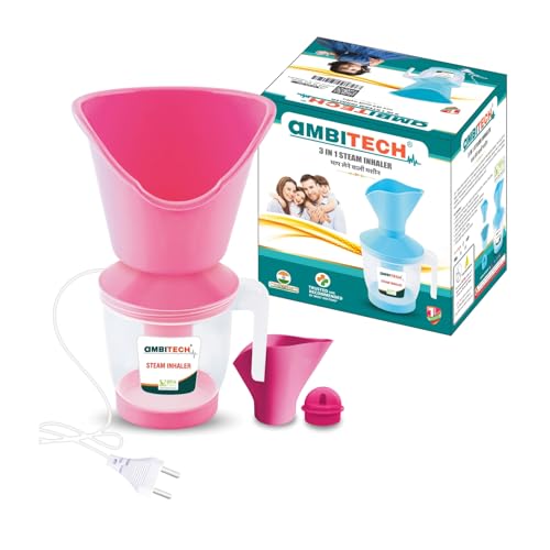 AmbiTech 3 in 1 Steamer with 1 Year Replacement Warranty Steam Inhaler Facial Vaporizer for Cold & Cough| Multi Colour - Image 2