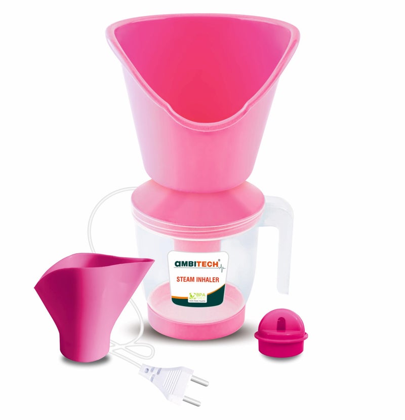 AmbiTech 3 in 1 Steamer with 1 Year Replacement Warranty Steam Inhaler Facial Vaporizer for Cold & Cough| Multi Colour - Image 1