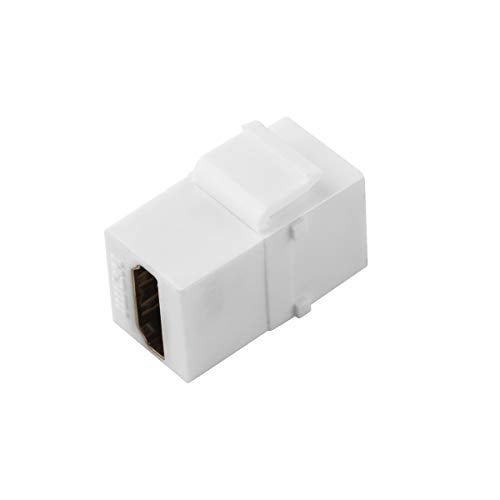 TENINYU HDMI Keystone Coupler, (2-Pack) HDMI Keystone Jack Insert,Gold Plated HDMI Female to Female Coupler Adapter-White - Image 5
