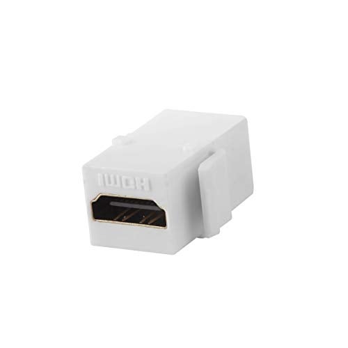 TENINYU HDMI Keystone Coupler, (2-Pack) HDMI Keystone Jack Insert,Gold Plated HDMI Female to Female Coupler Adapter-White - Image 3