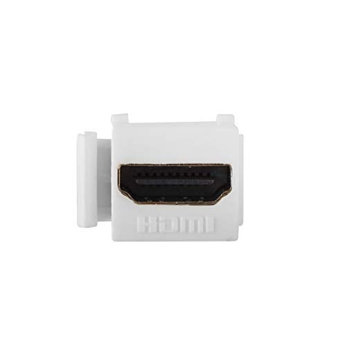 TENINYU HDMI Keystone Coupler, (2-Pack) HDMI Keystone Jack Insert,Gold Plated HDMI Female to Female Coupler Adapter-White - Image 4