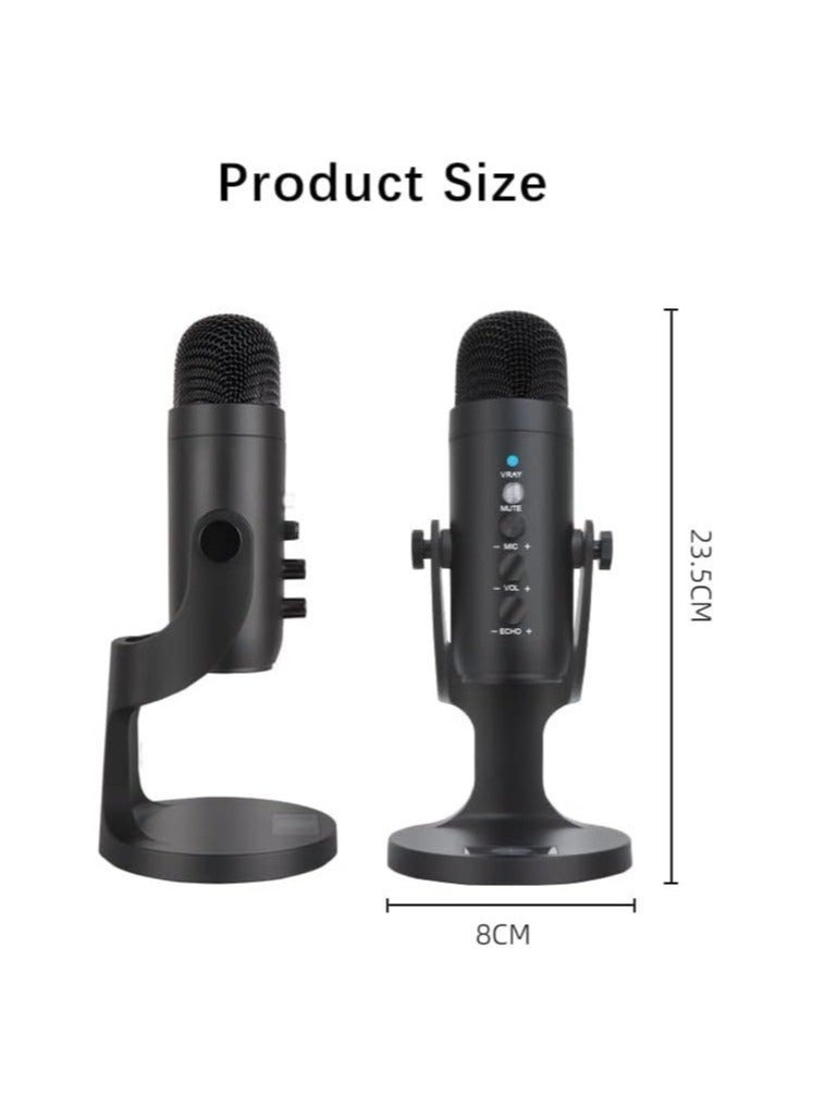 Jmary PW8 Professional Metal Voice Recording Usb Condenser Studio And Podcast Recording Gaming Microphones - Image 2