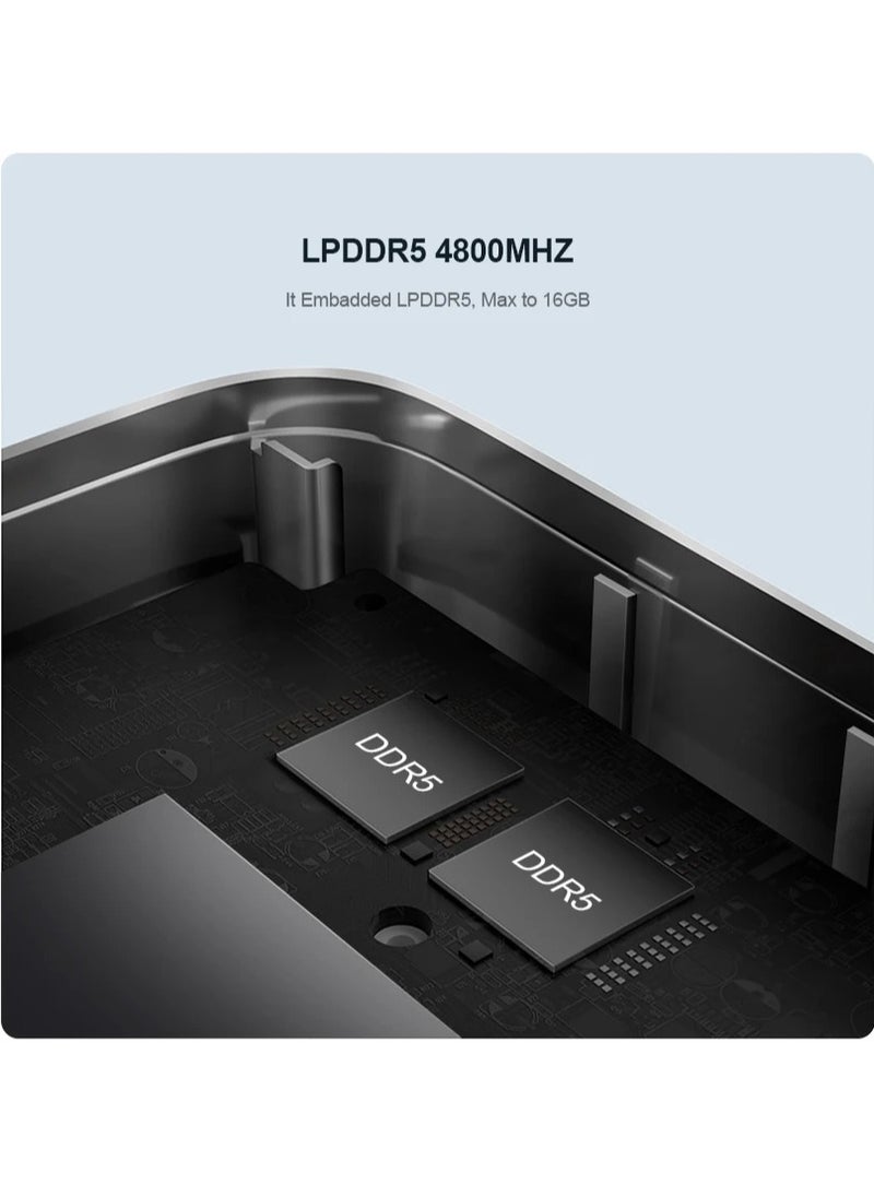 Intel - T8Plus Mini Host Dual Gigabit Network Port N100N5095 Office Game 4K Portable MiniPC Computer - Image 1