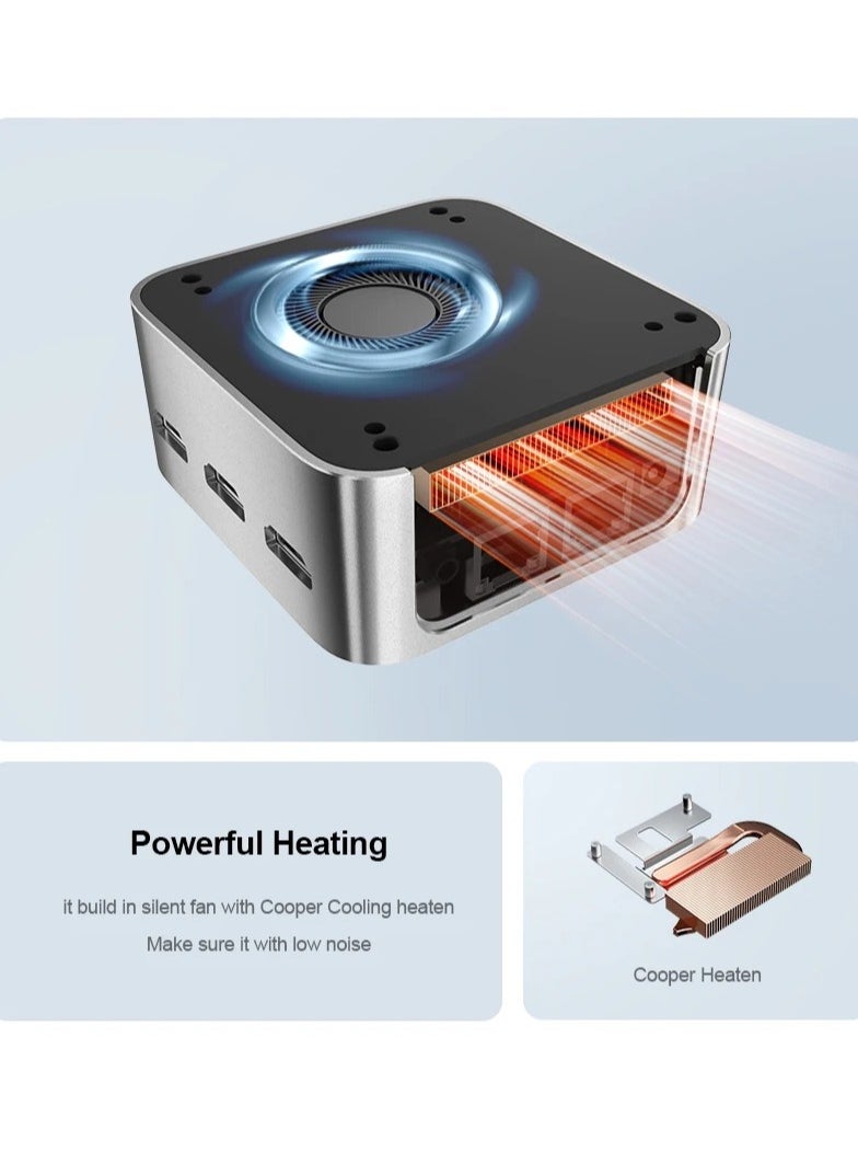 Intel - T8Plus Mini Host Dual Gigabit Network Port N100N5095 Office Game 4K Portable MiniPC Computer - Image 1