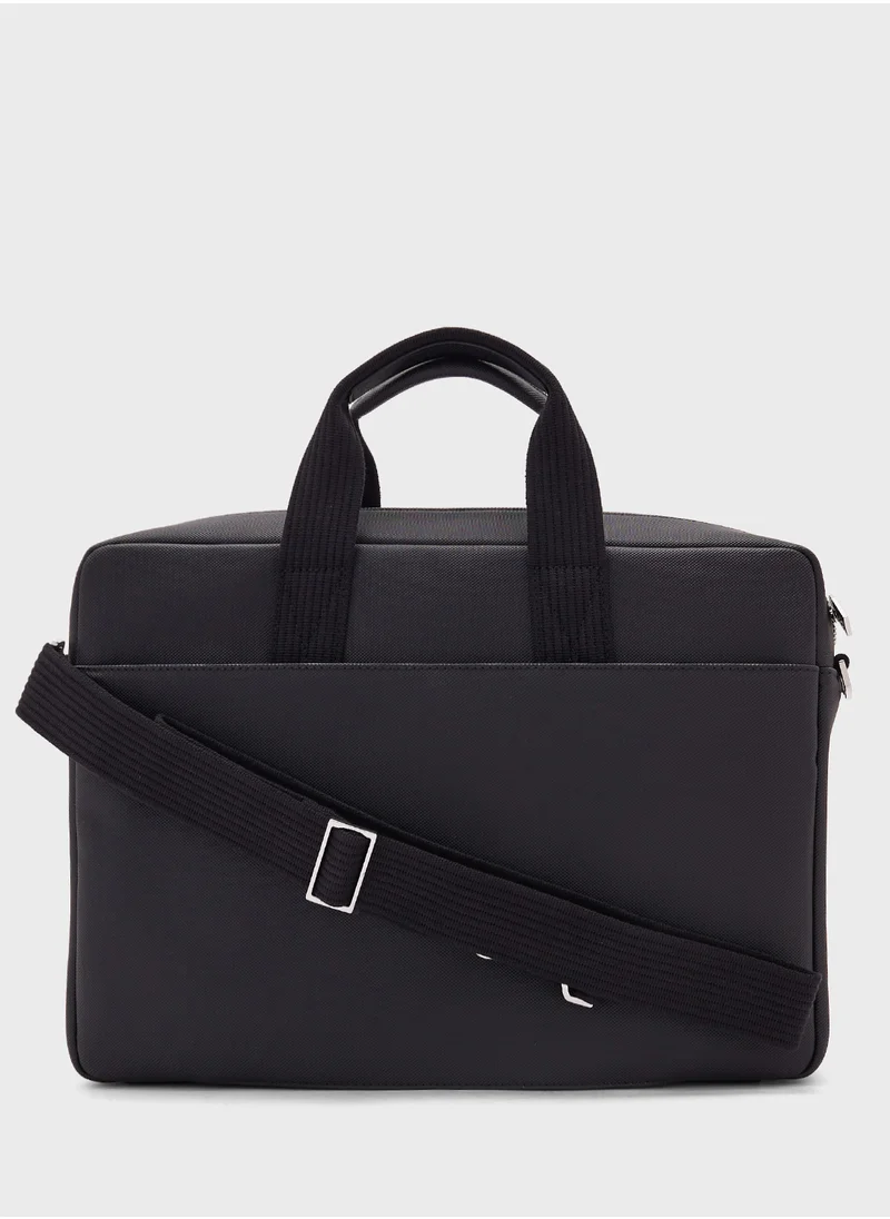 لاكوست Top Handle Zip Over Messenger Bag