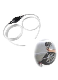 ECVV Car Fuel Tank Sucker Gasoline Absorber, Gasoline Siphone Hose, Car Fuel Transfer, Portable Widely Use Hand Fuel Pump for Gas Gasoline Petrol Oil Diesel Liquid Water Fish Tank Solvent (1Set)  - Image 1