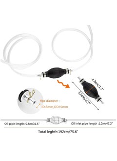 ECVV Car Fuel Tank Sucker Gasoline Absorber, Gasoline Siphone Hose, Car Fuel Transfer, Portable Widely Use Hand Fuel Pump for Gas Gasoline Petrol Oil Diesel Liquid Water Fish Tank Solvent (1Set)  - Image 4
