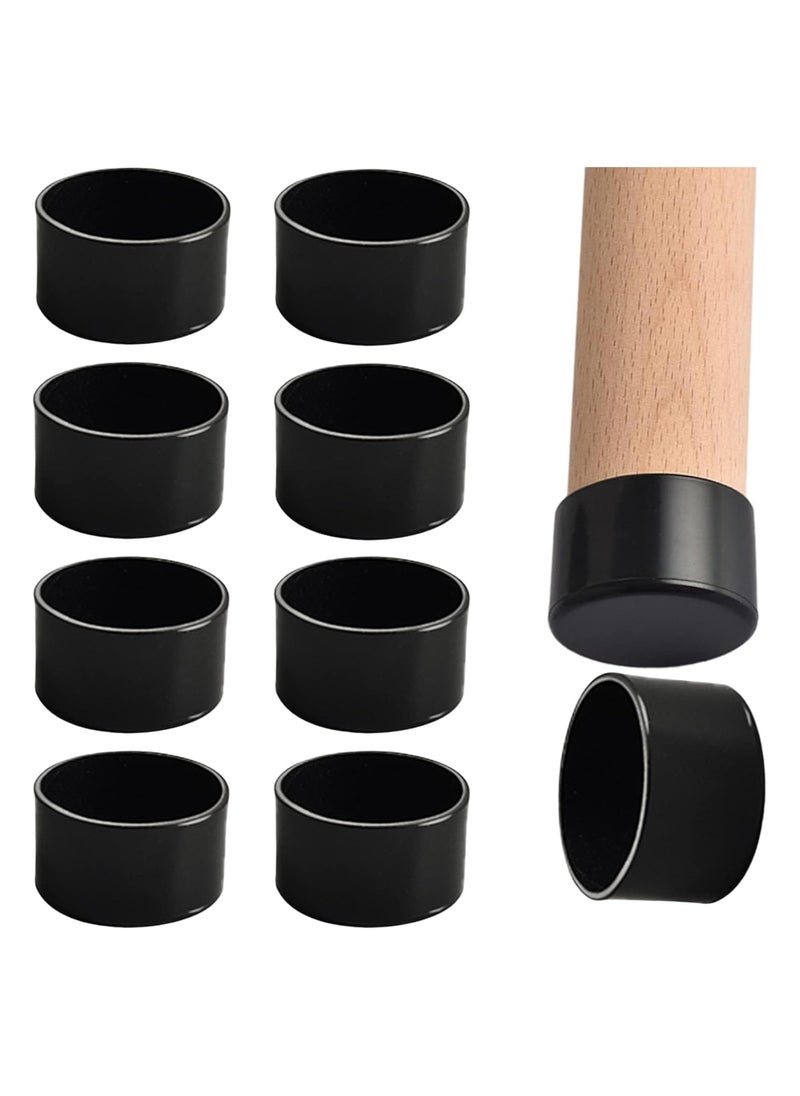 Excefore Chair Leg Floor Protectors, 8 Pcs Silicon Furniture Leg Feet Protection Cover Round Chair Leg Pads Caps for Hardwood Floors  - Image 1