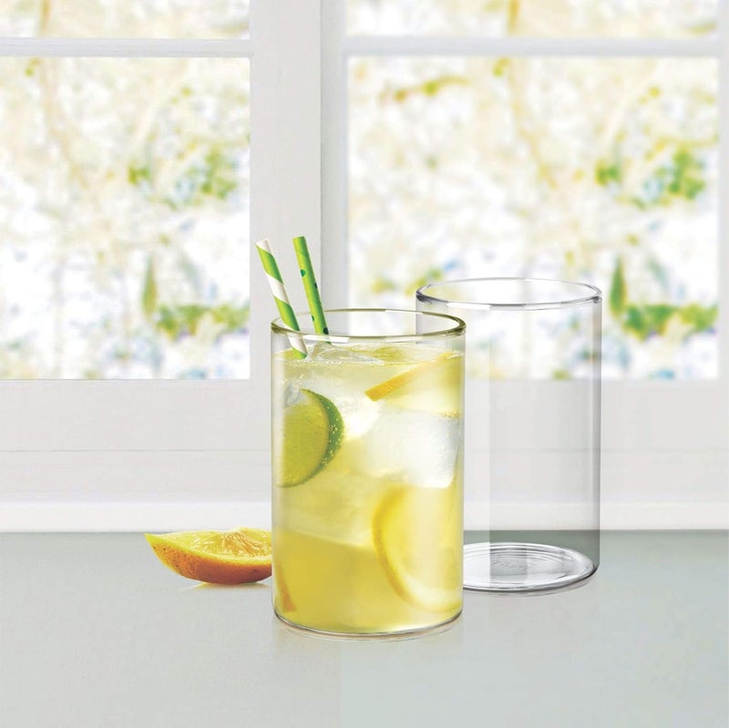 تريو مجموعة أكواب زجاجية من البوروسيليكات من تريو باي ميلتون، سعة 300 مل - طقم من 6 أكواب شرب مزخرفة، آمنة للغسل في غسالة الأطباق، خفيفة الوزن، آمنة للاستخدام مع الطعام، مثالية للماء والمشروبات، تصميم فيكتور - بتلة - Image 2