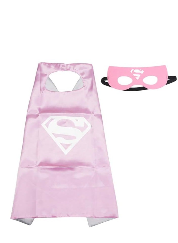 Kids Costume Capes and Masks for Boys Girls 3-10 Years  Cosplay Double Side Capes Best Superhero Toys and Kids Gifts 70cm*70cm