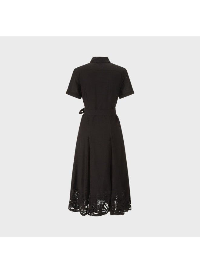 Zara casual Versatile Minimalist Dress With Cotton Solid Color Skirt And Cut-out Design - Image 3