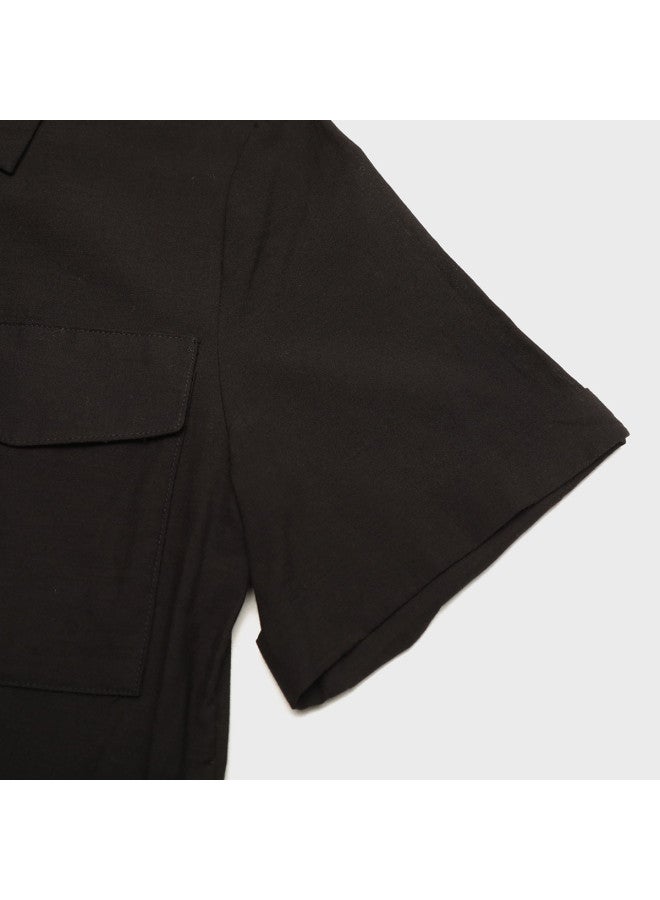 Zara casual Versatile Minimalist Dress With Cotton Solid Color Skirt And Cut-out Design - Image 5