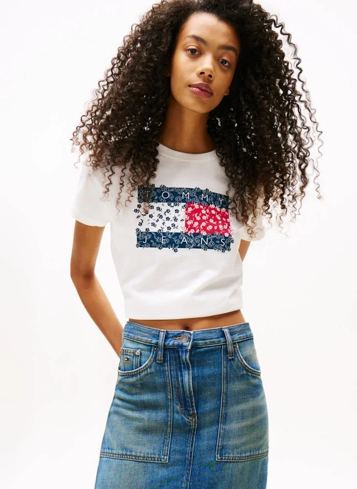 TOMMY JEANS Floral Crew Neck T-Shirt