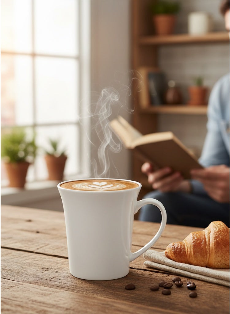 Dove 6-Piece Porcelain Mug Set 320ML White - Image 3