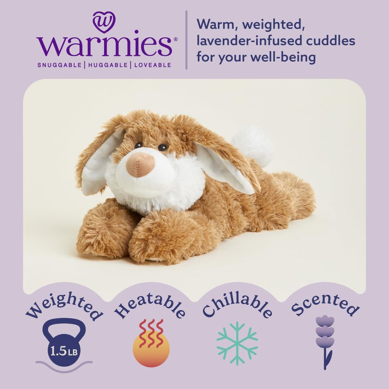 warmies Microwavable & Weighted Stuffed Animals, Brown Bunny - Heated Stuffed Animal Plushie for Warmth & Comfort - Cute Soft Plush Toys for Adults & Children (Boys, Girls, Babies & Toddlers) - Image 2