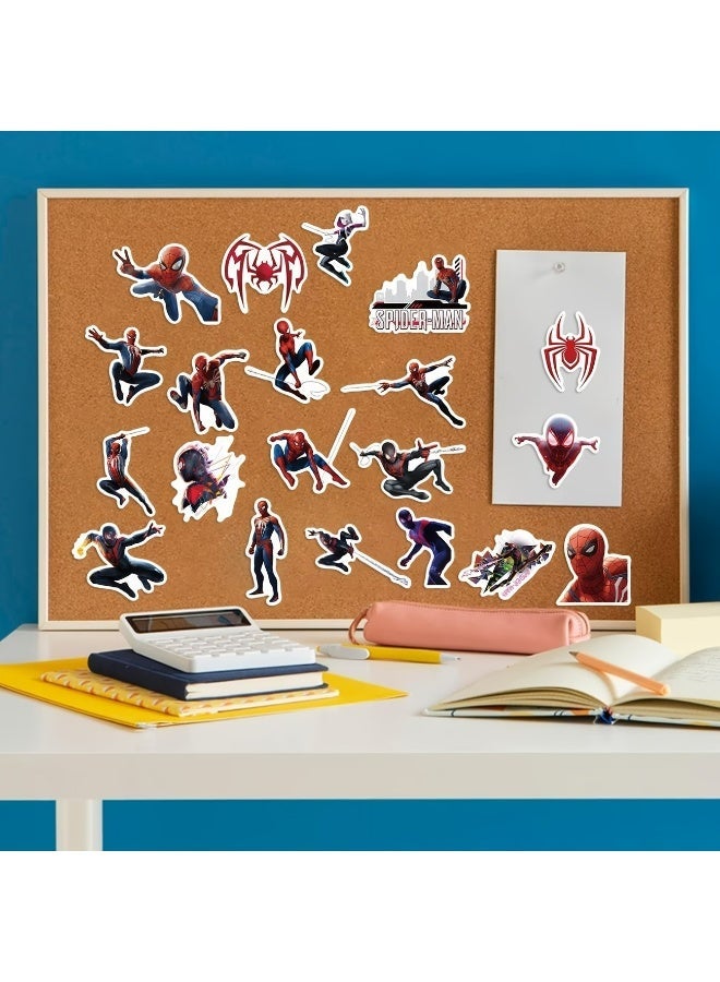 MARVEL 50pcs Marvel Cartoon Spider-Man Doodle Stickers/Decorative Stickers for Guitars, Luggage, Phone Cases, Laptops/for Spider-Man Fans/No Residue/Can Be Given to Family and Friends/Cycling Stickers and Decals - Image 2
