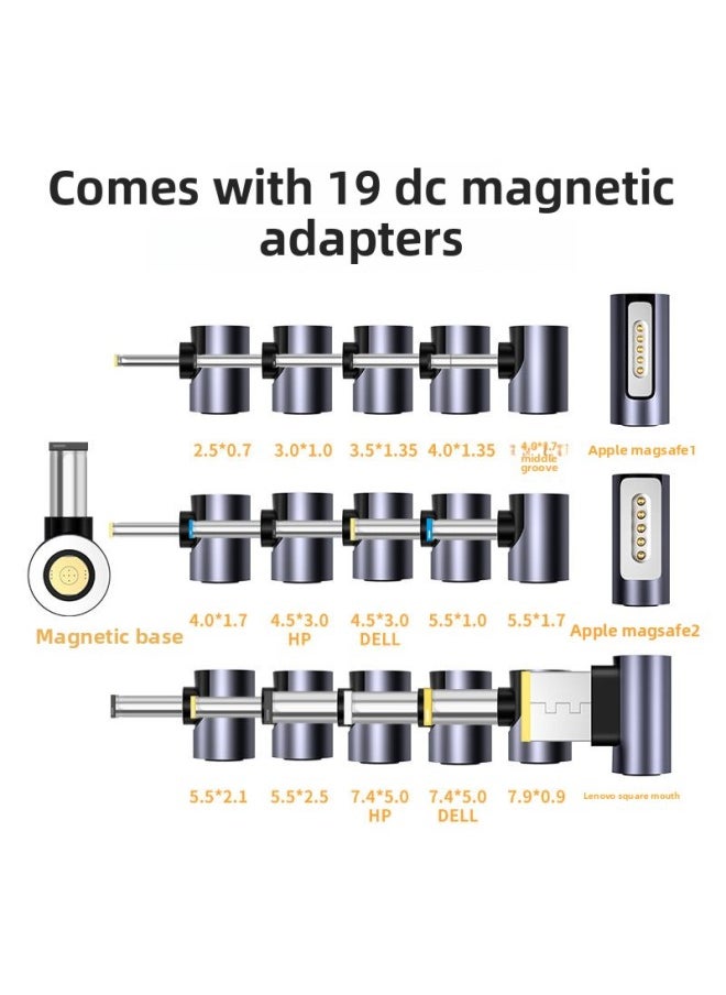 Type-c Revolution 8P1.8 M Magnetic Fast Charging Line 18.5-20v Notebook Fast Charging Line DC Magnetic Adapter-Color:5521 Female To 8Pin Magnetic Adapter