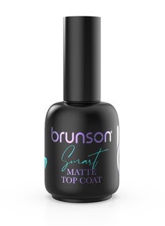 brunson Gel Nail Polish Smart Nail Top Gel Polish 15ml Matte Top Coat for Nails Long Lasting Gel Polish Top Coat Gel for Chip Free Shine Strengthens Weak Brittle Healthy Nails Soak Off UV Gel Polish 