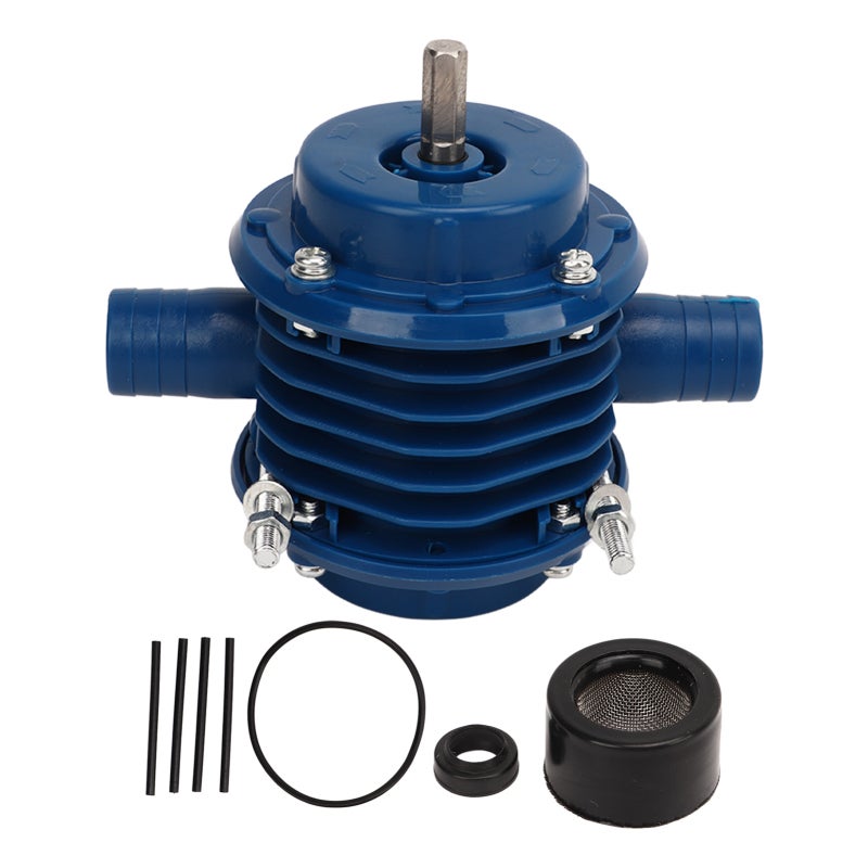 ROTATION Hand Drill Pump ABS Stainless Steel - Durable Engineering Plastic Construction - No Power Supply Required Attachment for Home Garden Patio Pool Water Transfer - Image 1