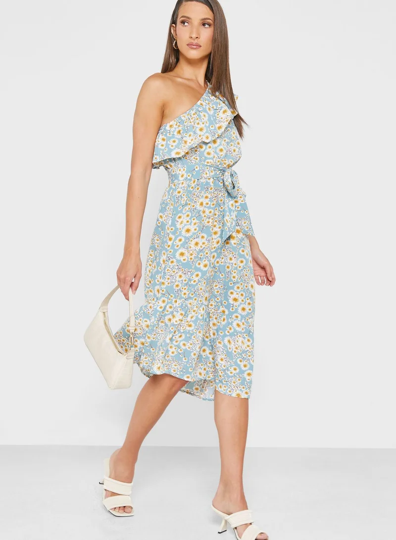 ELLA Ruffled One Shoulder Dress