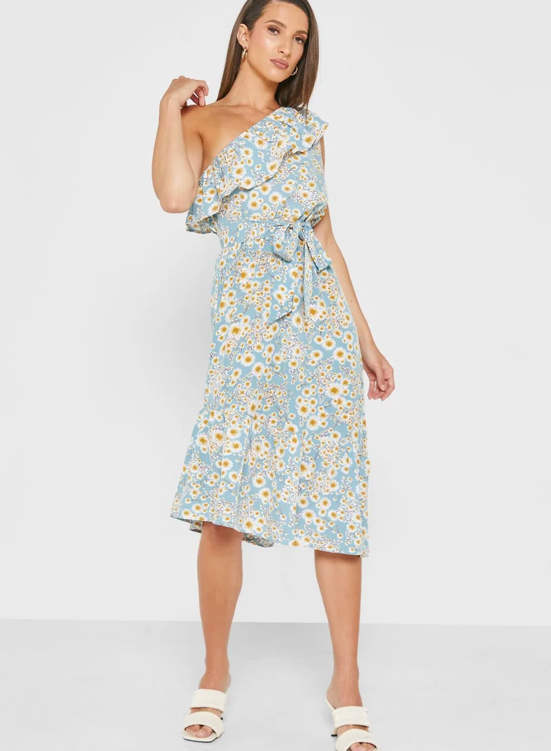 ELLA Ruffled One Shoulder Dress