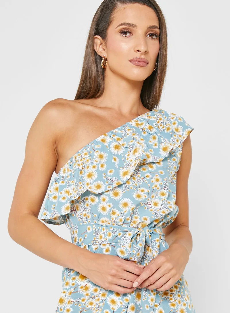 ELLA Ruffled One Shoulder Dress