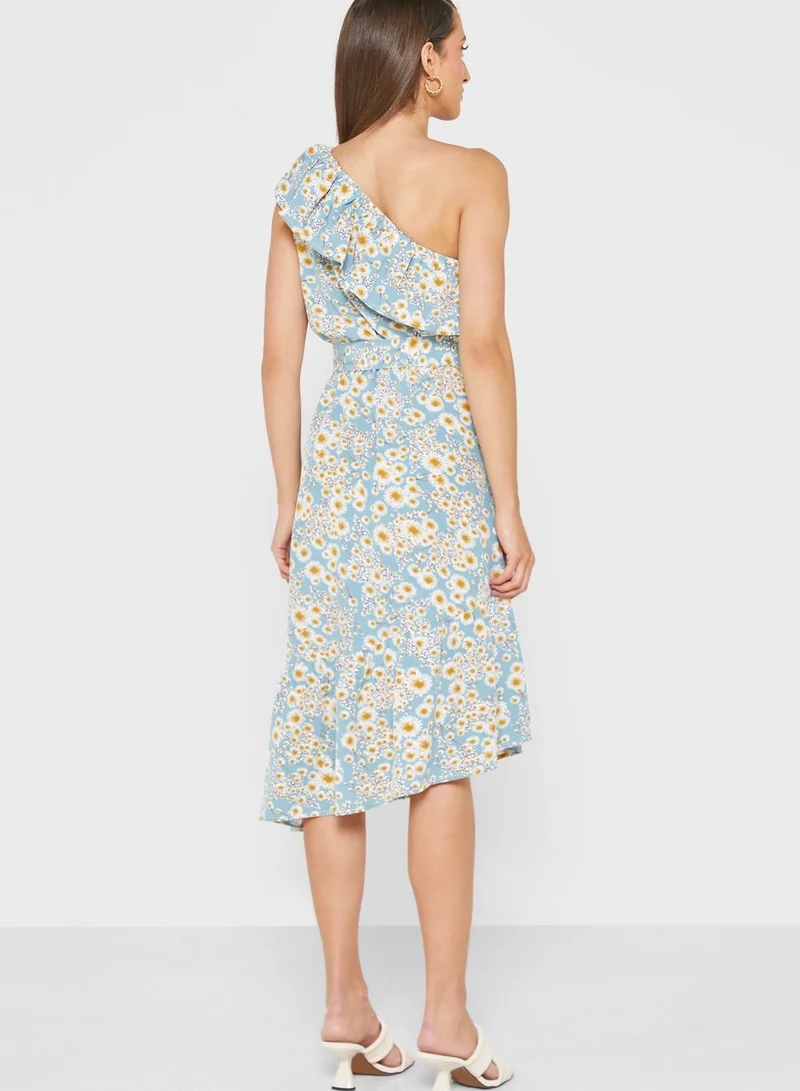 ELLA Ruffled One Shoulder Dress