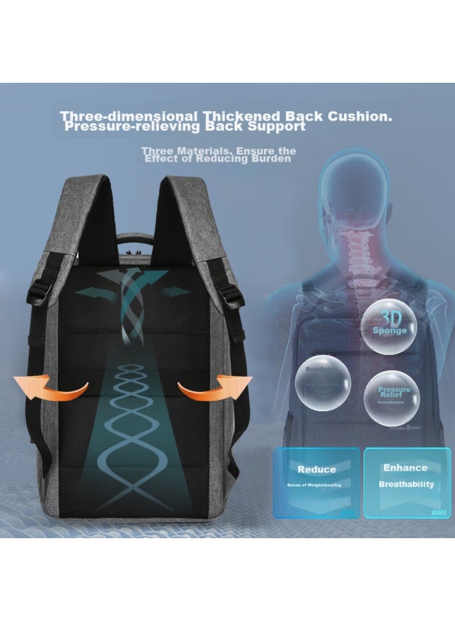 Brinch Laptop Backpack For Men And Women Business 17-inch Large Capacity Travel Computer Bag - Image 1