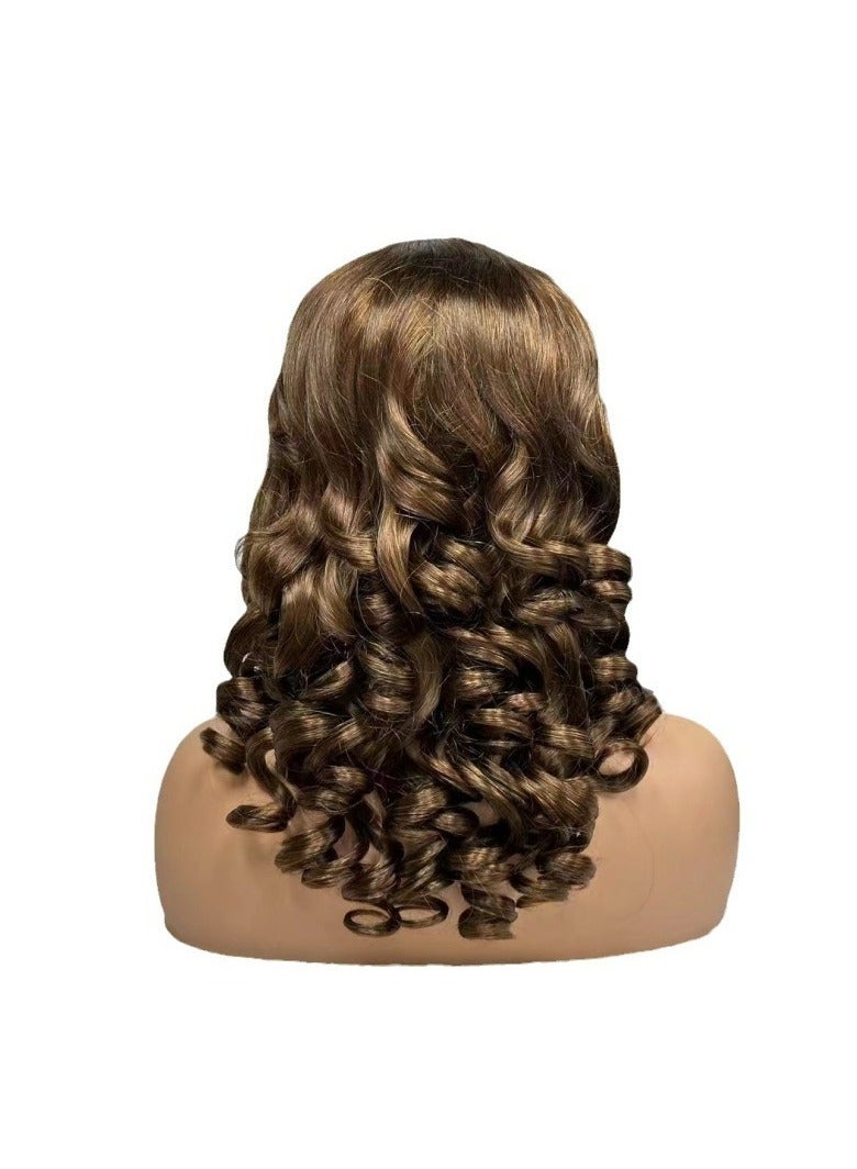 Estelle 300% Density Egg Roll Wave 13x4 Frontal Wig Bouncy Loose wig (,blonde 13 * 4 LACE) - Image 1