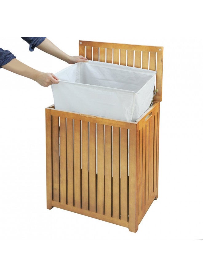 Oceanstar Spa-Style Bamboo Laundry Hamper - Image 3