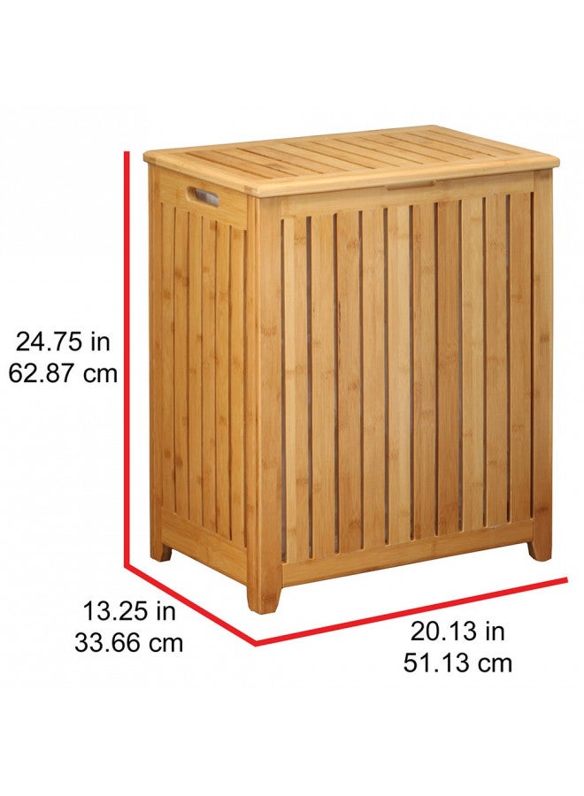 Oceanstar Spa-Style Bamboo Laundry Hamper - Image 4