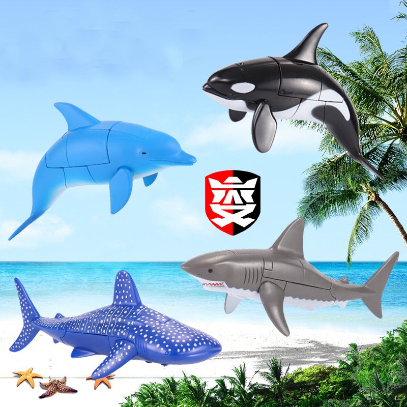 Aquarium Story Deformation Toy Shark/Whale/Dolphin/Whale Shark Children'S Stall Giveaway Style - Image 5