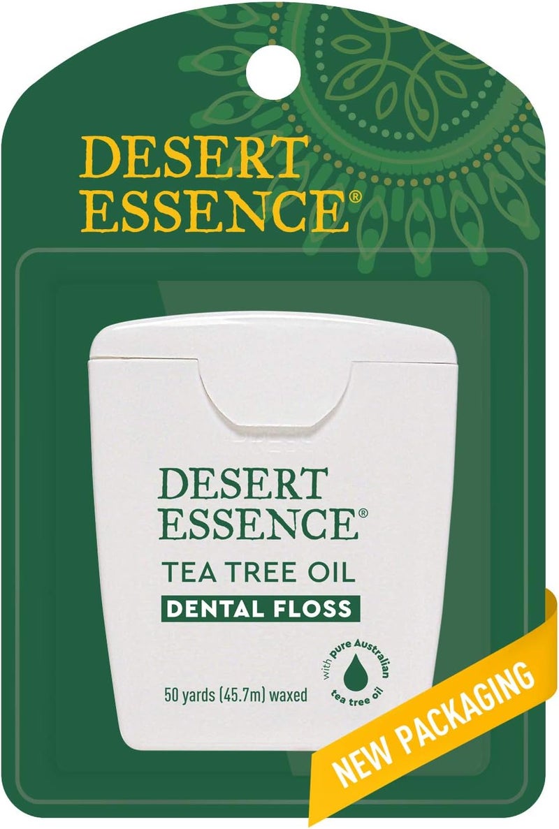 Desert Essence خيط تنظيف الأسنان بزيت شجرة الشاي من ديزرت إيسنس - 50 ياردة، 6 عبوات - Image 2