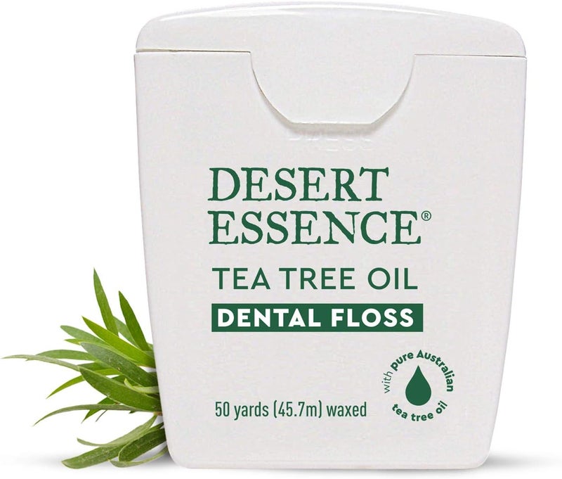 Desert Essence خيط تنظيف الأسنان بزيت شجرة الشاي من ديزرت إيسنس - 50 ياردة، 6 عبوات - Image 1