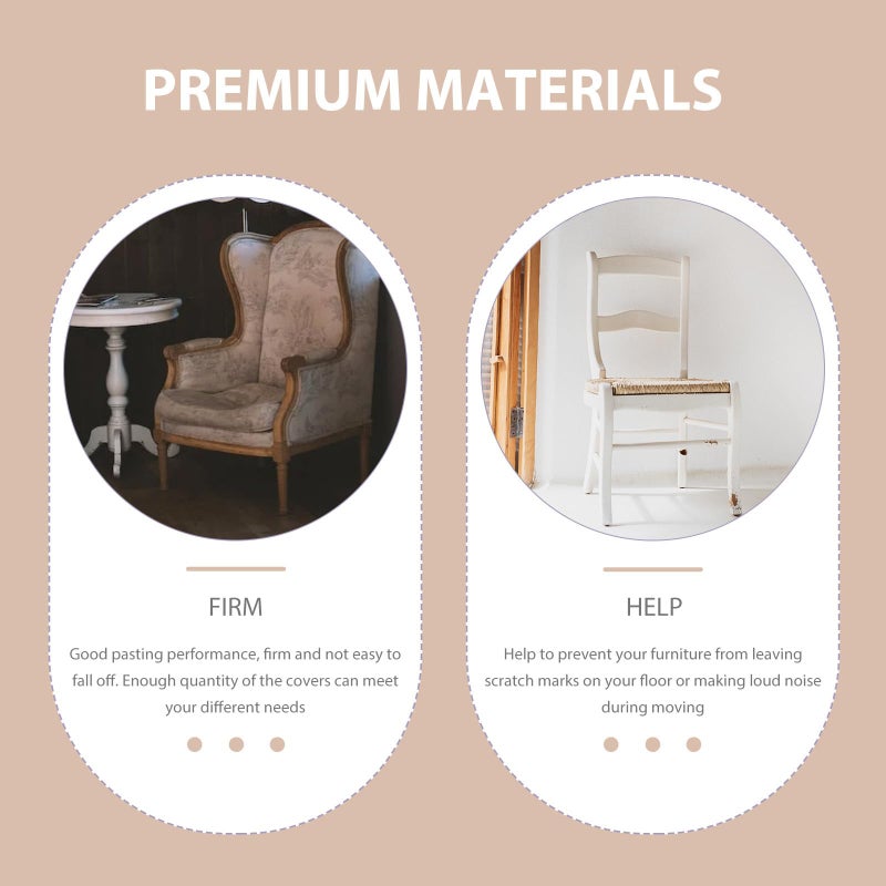 Beige 28mm Self Adhesive Felt Furniture Pads 225pcs Non Slip Floor Protectors for Hardwood - Image 5
