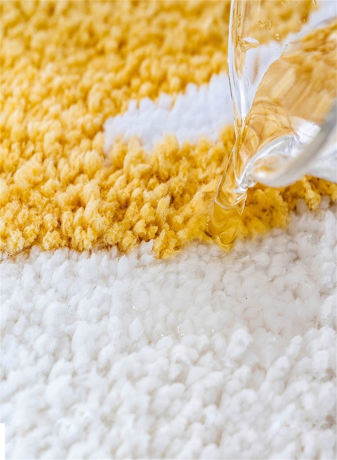 Ankah Bath Mat Cute Rug Non Slip for Bathroom, Absorbent, Extra Soft, Adorable Design, 22" x 30", Poached Eggs - Image 2