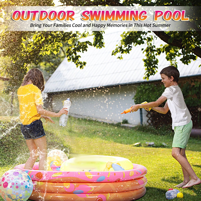 PVC Inflatable Swimming Pool Circular Household Playing Water Pool Baby Bathing Pool Kids Toy 120x120x28cm(Dessert Pattern) - Image 2