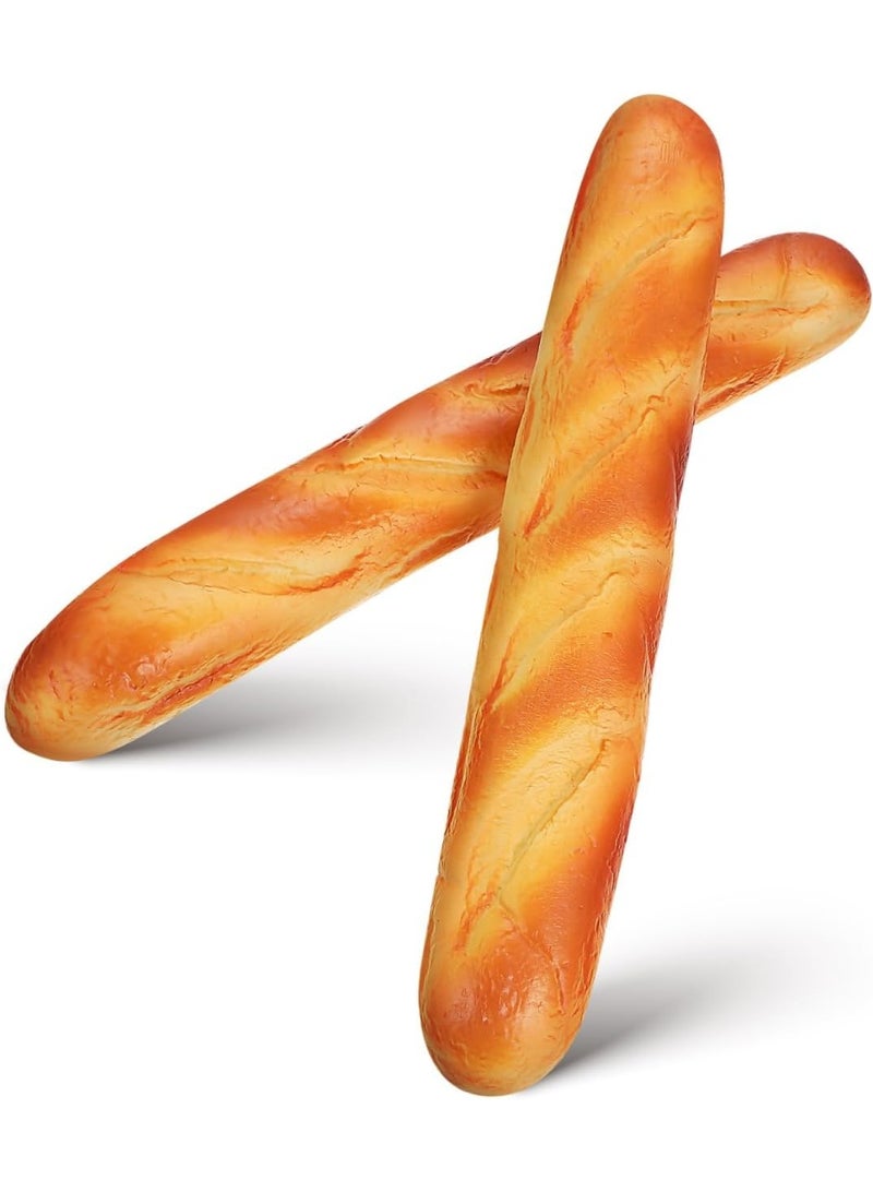 LATIFA 2 Pcs Artificial French Bread Loaf Pu Simulation Fake Bread for Kitchen Decoration - Image 2