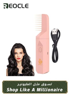 REOCLE Electric Comb Incense Electronic Portable Comb Replaces Comb Head Rechargeable Incense Sticks with Replaces Comb Head Ash Catcher and Aromatherapy Comb Unique and Creative Gift for Girls Pink  - Image 1