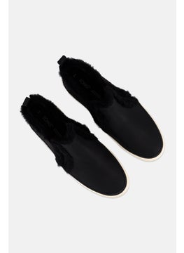 TOMS Women Bryce Faux Fur High Cuff Slip On Shoes, Black  - Image 4