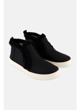 TOMS Women Bryce Faux Fur High Cuff Slip On Shoes, Black  - Image 1