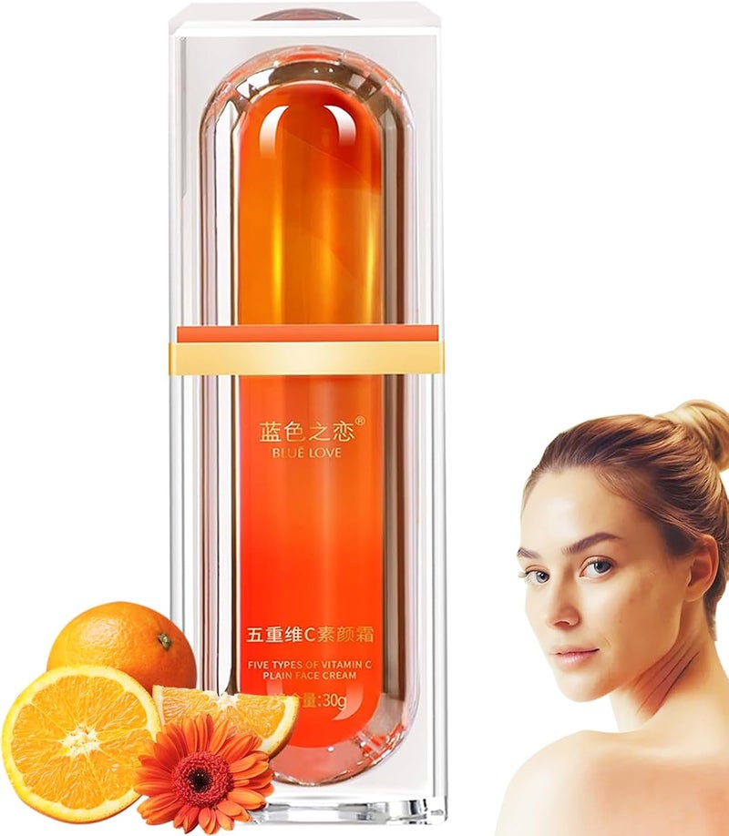BLUE LOVE BLUE LOVE Vitamin C Tone Up Cream Quick Makeup Moisturizer for Radiant Skin Natural Skincare for All Skin Types  Daily Use 55oz 