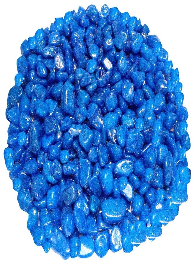 Sky 1 kg Blue Color Stones River Rock Substrate Pebbles Stones Home Decoration, Garden, Fish Aquarium Vase Fillers(Blue Color) - Image 1